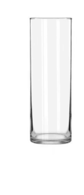 Libbey Clear Glass 9.5" Cylinder Floral Vase