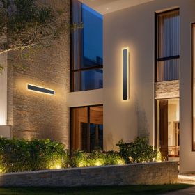 Outdoor Wall Light, 23.6 Inch, Long Strip Modern Exterior Wall Sconce Light Fixtures, 3000K Warm White, IP65 Waterproof