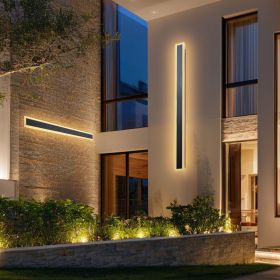 Outdoor Wall Lights, 2 Pack, 47.2 Inch Long Strip Modern Exterior Wall Sconce Light Fixtures, 2700K-6000K, IP65 Waterproof Anti-Rust