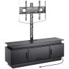 60" TV Stand with Mount for up to 75 in TVs, Entertainment Center with Power Outlet & LED Lights