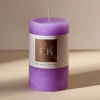 Rustic Pillar Candle 3"x5" Purple