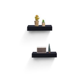 Floating Shelves 14.96" Wall Mounted Wood Shelves for Bathroom, Bedroom, Living Room, Kitchen