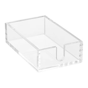 Acrylic Napkin Holder, 9.1 x 5.5 x 2.6 inch, Clear Bathroom Guest Towel Storage Tray with U-Shaped Opening