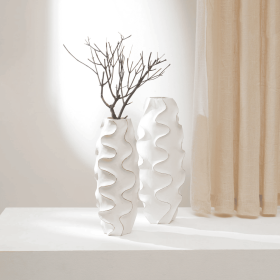 Handcrafted Wooden Decorative Flower Vase â€“ Sustainable & Stylish Accent Piece-5.5X5.5X15.5"