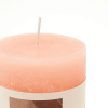 Rustic Pillar Candle 3"x5" Pink