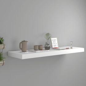 Wall Shelf White Honeycomb MDF, metal 31.5 x 9.3 x 1.5 in
