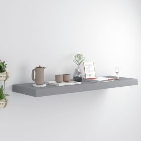 Wall Shelf Grey Honeycomb MDF, Metal 31.5 x 9.3 x 1.5 in