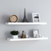 Frame Ledge Shelf Set of 2 White MDF 31.5 in long Wall mounting
