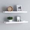 Frame Ledge Shelf Set of 2 White MDF 15.7 in x 3.5 in x 1.2 in