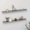 Wall Shelf Set of 2 Gray MDF 39.4 x 3.5 x 1.2 in