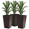 3 PCS Indoor Planters with Drainage Hole Brown