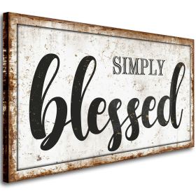Blessed Signs Canvas Wall Art for Living Room,Blessed Wall Decor,Wall Art
