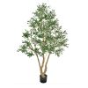 6FT Artificial Olive Tree Tall Fake Plant with Black Pot for Home Office