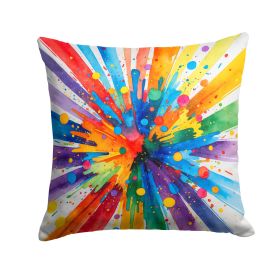 Gay Pride Joy as Resistance Throw Pillow Machine Washable, Indoor Outdoor Decorative Pillow for Couch, Bed or Patio, 14Hx14W