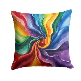 Gay Pride Throw Pillow Machine Washable, Indoor Outdoor Decorative Pillow for Couch, Bed or Patio, 18Hx18W