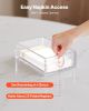 Acrylic Napkin Holder, 9.1 x 5.5 x 2.6 inch, Clear Bathroom Guest Towel Storage Tray with U-Shaped Opening