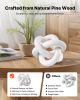 Wood Chain Link Decor, 3 Link, Hand Carved Wooden Knot Decor, Coffee Table Decoration Modern Shelf Accents