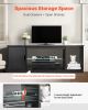 VEVOR TV Stand for TVs up to 65 in Modern Entertainment Center with Glass Shelf