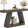Console Table, 55-Inch Rustic Sofa Table with Storage, Industrial Wooden Entryway Table
