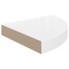 Corner Shelf High gloss white Honeycomb MDF, metal 9.8 in