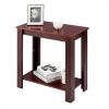 Espresso Wooden Sofa End Table Side Table