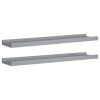Frame Ledge Shelf Set of 2 Grey MDF Medium Wall mounting