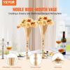 VEVOR 10PCS 43cm/16.9' Tall Wedding Flower Vase Metal Gold Trumpet for Tables