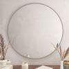 36 Inch Silver Metal Framed Round Bathrrom Mirror for Wall.(W2203134961)