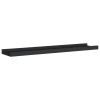 Frame Ledge Shelf Set of 2 Black MDF 23.6 in Storage