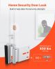 Door Reinforcement Lock, 2 Pack Home Security Door Lock, with 3 Inch Stop Withstand 800 lbs of Force, with 8 Screws, for Inward-Opening