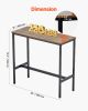 Bar Table Height Pub Table Cocktail Coffee Counter Kitchen Dining 39x16x35.5 in