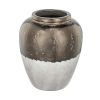 13x13x16" Round Sienna Brown Ceramic Accent Vase