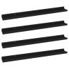 Wall Shelf Set of 4 Black MDF Medium Decorative Inlays