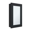 Juno 25.7" H x 15.7" W Narrow Mirror Medicine Cabinet, One door with Three interior Shelves for Bathroom, Kitchen Black
