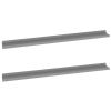 Wall Shelf Set of 2 Gray MDF 39.4 x 3.5 x 1.2 in