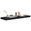 Wall Shelf Black Honeycomb MDF, metal frame 31.5 x 9.3 x 1.5 in