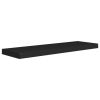 Wall Shelf Black Honeycomb MDF, metal frame 31.5 x 9.3 x 1.5 in