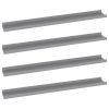 Wall Shelf Set of 4 Gray MDF 31.5x3.5x1.2 in Wall mounting