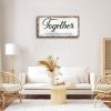 Family Quotes Canvas Wall Art,Together is a Wonderful Place to Be Motto Canvas Prints