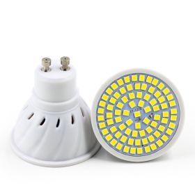 Household Energy-Saving LED Lamp Plastic Material Lamp Cup (Option: Cold white-GU10 48 beads 220V)