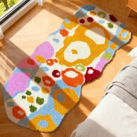 Boho Chic Colorful Abstract Bath Rug - Non-Slip, Ultra Soft, Quick-Dry Mat For Bathroom | Vibrant Artistic Design, Plush Comfort & Durable Style (Option: 60120cm2447in)