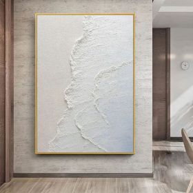 Sea beach oil painting on canvas ocean wave 3d texture wall art blue ocean painting living room decor painting hand painted custom painting (style: 01, size: 60x90cm)
