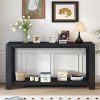 Distinctive Features of a Minimalist Console Table with Bottom Shelf and Four Legs, Suitable for Entryway, Hallway, Living Room, Foyer, Corridor