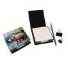 Hippopotamus PU Leather Note Paper Holder with Artist-Designed Cover, Desk Accessory, Office Gift