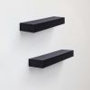 Floating Shelves 18.11" Wall Mounted Wood Shelves for Bathroom, Bedroom, Living Room, Kitchen