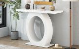 Mirod Stylish Modern Console Table with Egg-Shaped Base,Enhanced Stability and Durability,Sleek Design for Home Decor