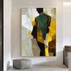 Hand Painted Oil Painting Abstract Figure Oil Painting on Canvas Elegant man in suit abstract painting Modern Geometric Oil Painting on Canvas Living