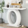 Mirod Stylish Modern Console Table with Egg-Shaped Base,Enhanced Stability and Durability,Sleek Design for Home Decor