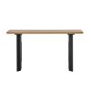 Uniquely Designed Console Table made of Fraxinus Mandschuric Solid Wood Veneer,with Distinctive Round Hollow Legs, Suitable for Foyer, Living Room