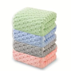 Waffle Ultra-soft Bath Towel 4/1pc, Super Absorbent And Quick-drying Adult Ultra-fine Fiber Towel, Quick-drying Textured Towel, Soft Spa And Fitn (Option: 4piecesetmixedcolors)